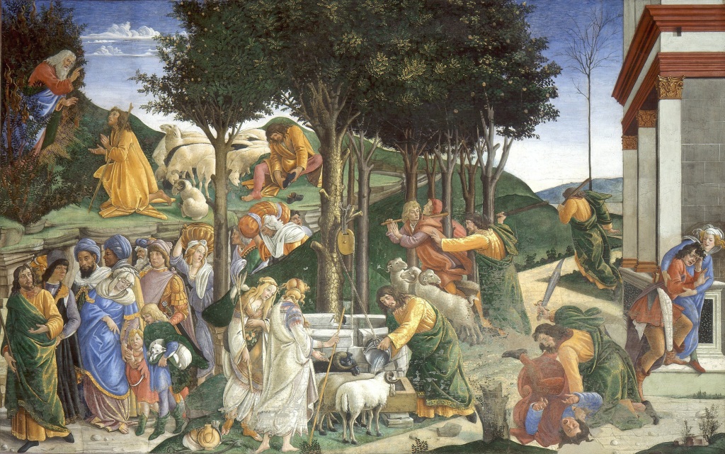 Sandro Botticelli, Youth of Moses, 1481-1482, Sistine Chapel, Vatican City