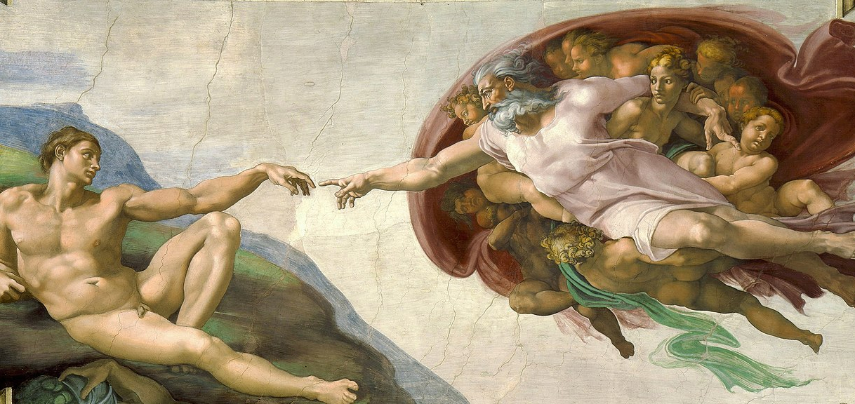 Michelangelo, The Creation of Adam, 1512, Sistine Chapel's ceiling, Vatican City