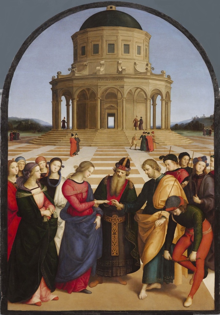 Raphael, The Marriage of the Virgin (Lo Sposalizio della Vergine), 1504, Pinacoteca di Brera, Milan