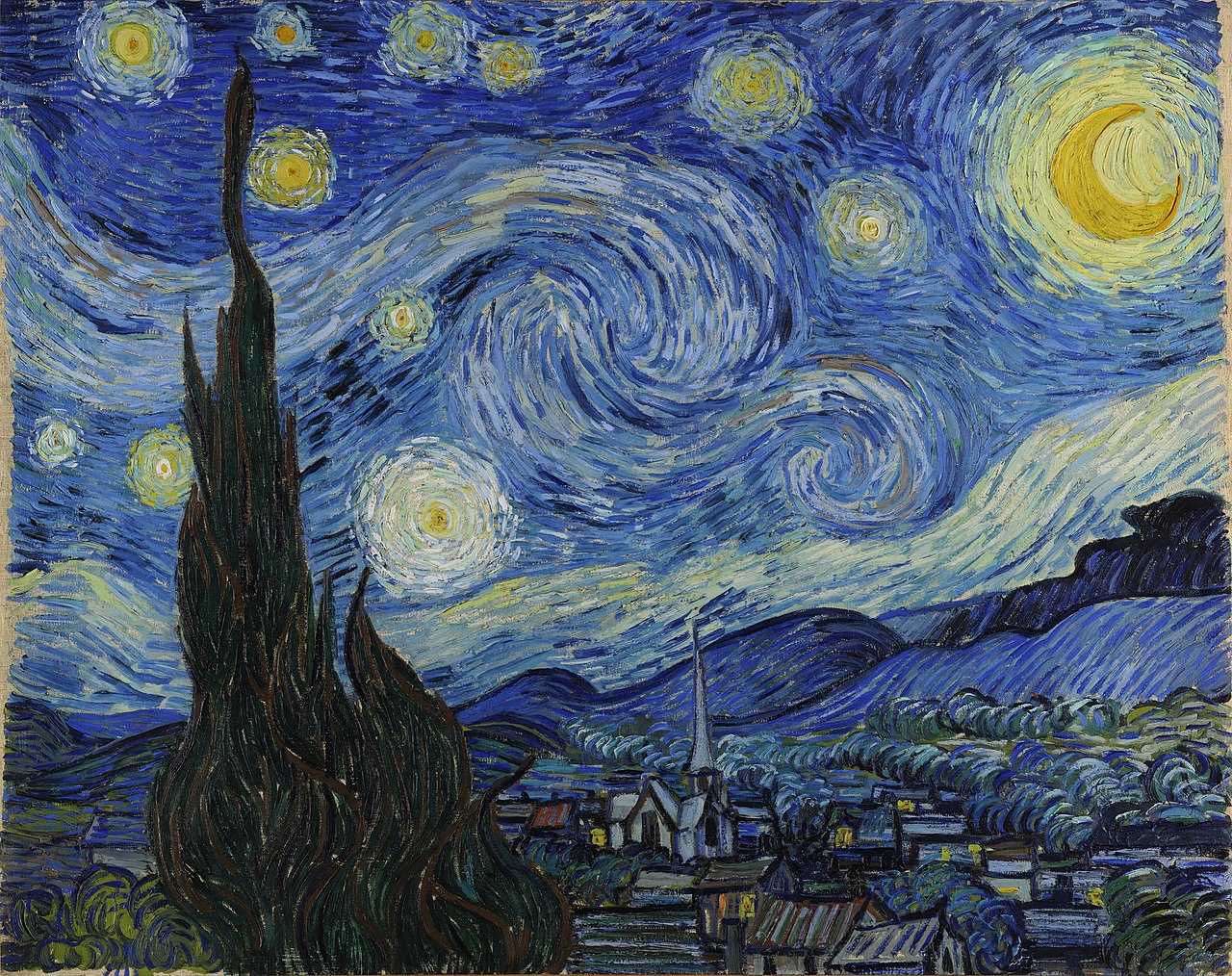 Vincent van Gogh, The Starry Night, 1889, Museum of Modern Art, New York City